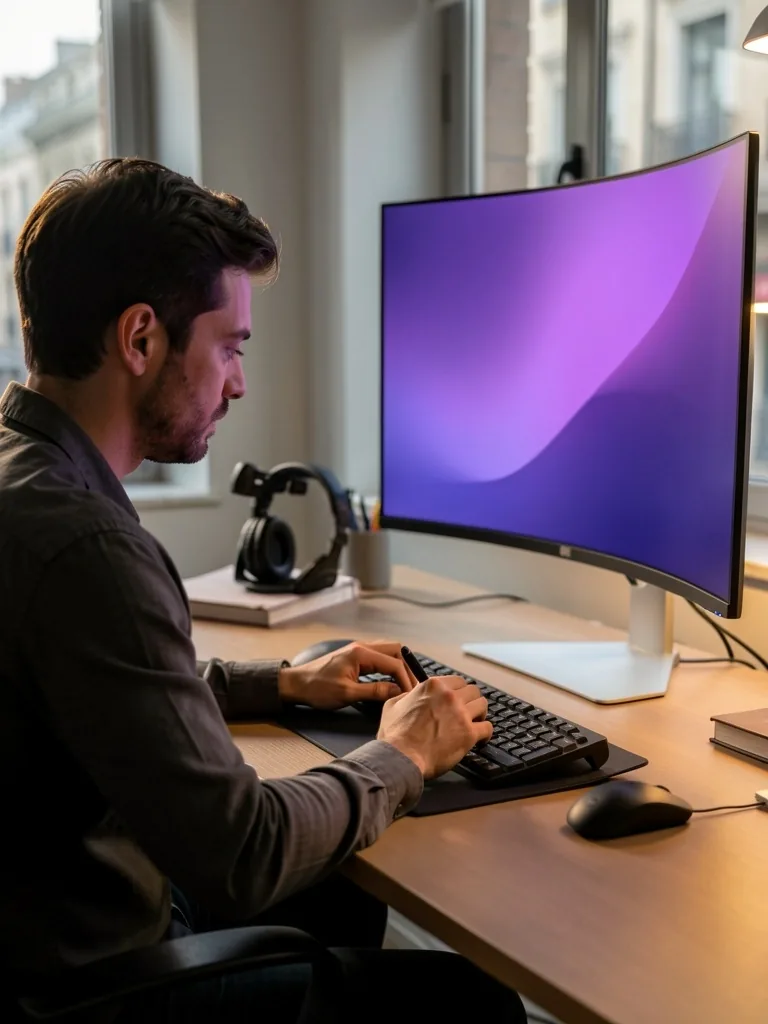Espacio de trabajo de diseño UX/UI en estudio