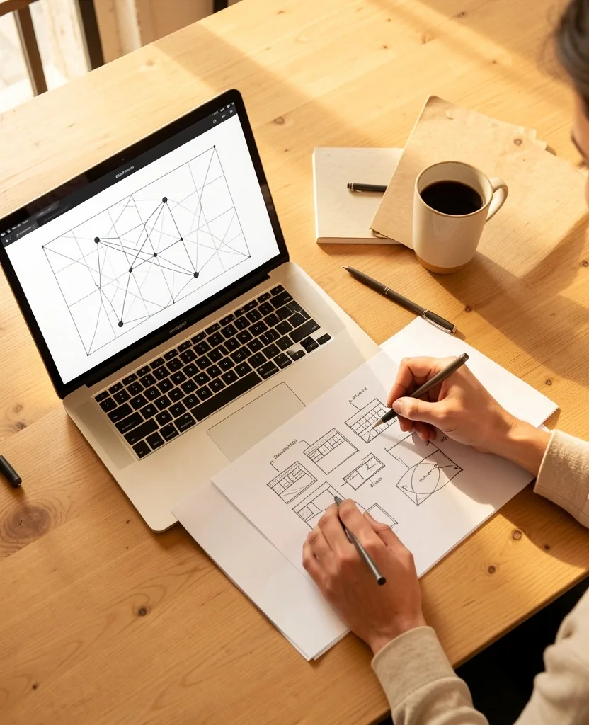 Workspace de diseño en el estudio de ApexCore en Buenos Aires